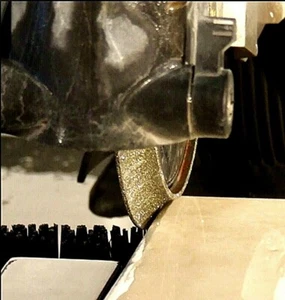 6” Vacuum Brazed Diamond Profile Wheel - 3/8” Radius Shape B - Demi Bullnose - Picture 1 of 6