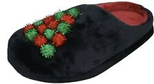 Charter Club Women's Christmas Tree Pom-Poms Clog Slippers XL (11-12) $29