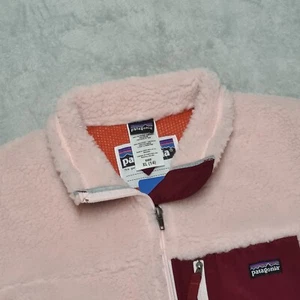 PATAGONIA Retro-X Jacket Fleece Pink Kids XL Bomber Long Sleeve - Picture 1 of 9
