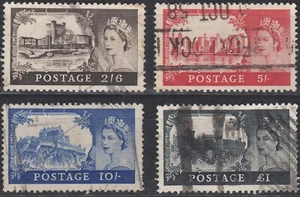 GB GREAT BRITAIN 1955 SG 536/539 used (ref#21318) - Picture 1 of 2