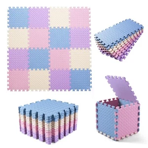 Foam Play Mat for Baby, EVA Non-Toxic Interlocking Floor Mats, Solid Colored ... - Picture 1 of 9