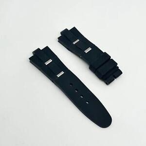 Bracelet en caoutchouc silicone noir Bvlgari Diagono 7 mm x 18 mm 