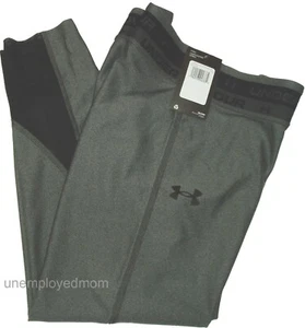 Youth Girls Under Armour Legging Ankle Cropped Length Trousers Bottom Gray YSM - Picture 1 of 7