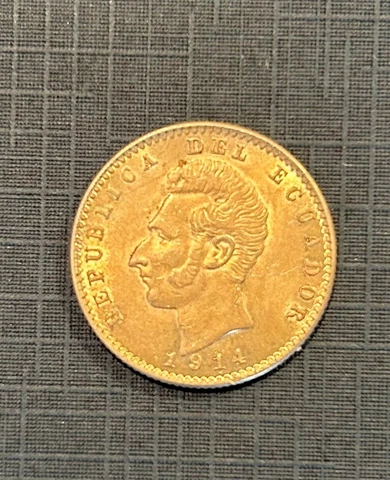 Ecuador Dos Decimos de Sucre 1914 Nice Coin Cover