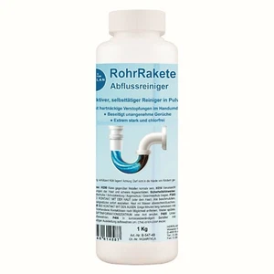 RohrRakete 1 Kg Profi Rohrreiniger Abflussreiniger für Dusche, Küche, Toilette - Bild 1 von 1