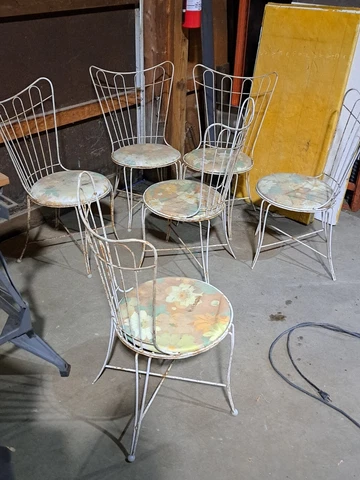 6 HomeCrest Vintage Patio Chairs Mid Century Modern Cover