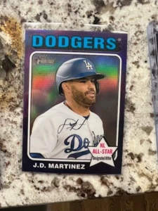 2024 Topps Heritage High Number Purple Refractor Card La Dodgers JD Martinez 434 - Bild 1 von 1