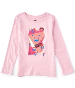 TEA COLLECTION Chilly Bear L/S Top - Mauve Mist -  NWT Girls 4 - Picture 1 of 1