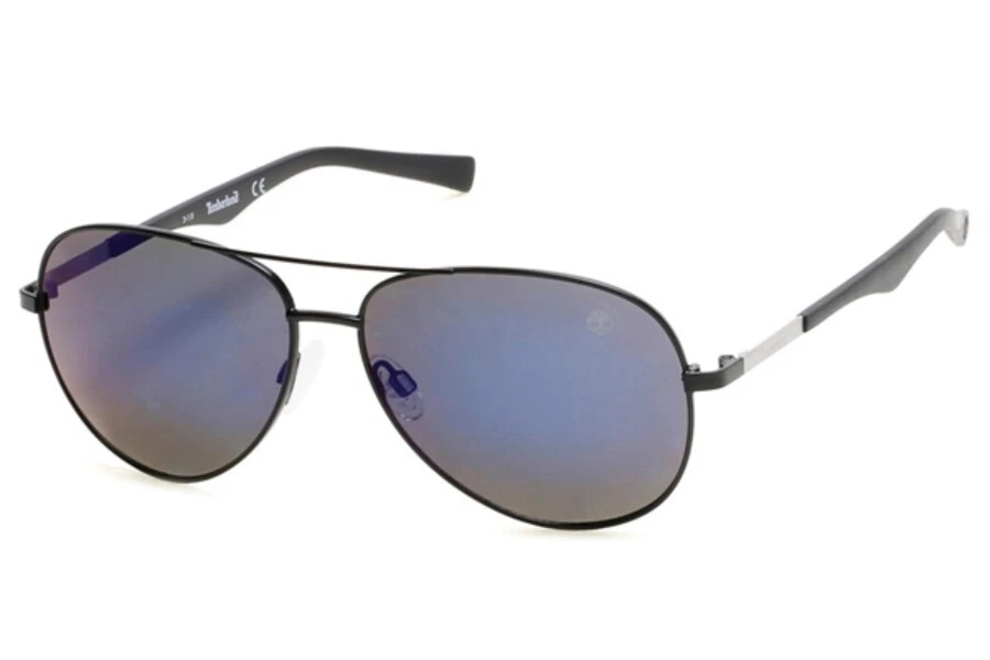 Gafas de sol de aviador polarizadas de metal negro mate Timberland TB9109 02D 59-13-140 * Foto 1 de 1