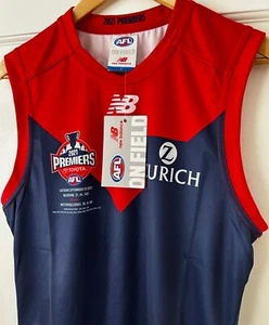 AFL New Balance MELBOURNE 2021 PREMIERS GUERNSEY (New w/ tags) Mens & Kids Sizes - Picture 1 of 7
