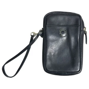 Bolso sin asas Coach de cuero negro micro mini muñequera - Imagen 1 de 3