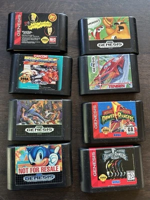 Lote De 8 Juegos Sega Genesis Sonic Streets Of Rage Power Rangers Foto 1 de 4