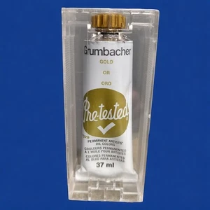 Gold P079 Vintage Grumbacher vorgeprüft unbenutzt Permanent Künstler Ölfarbe Farbe - Bild 1 von 2
