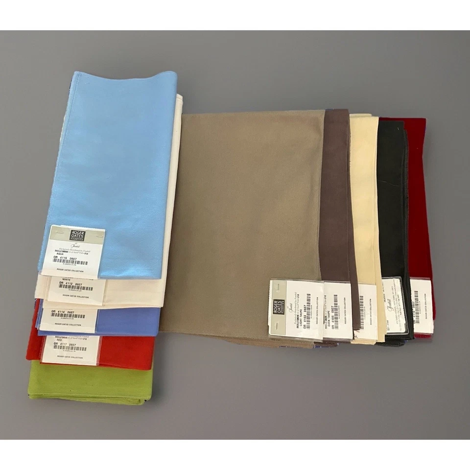 10 muestras de tela Moleskin Fonthill colores surtidos fuertes orig. $67 yd. 25"w Foto 1 de 4