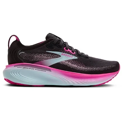 Zapatos para correr en carretera Adrenaline GTS 25 - para mujer - negros/rosa cibernético/aquamarina helada Foto 1 de 4