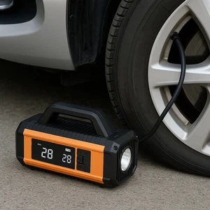 Ven-Dens Car All-in-One LED Display Jump Starter Tire Inflator Power Bank - Picture 1 of 7