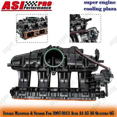 Colector de admisión y sensor para Audi A4 A5 A6 Quattro Q5 2007-2013 2,0 L 06H133201AT Foto 1 de 4