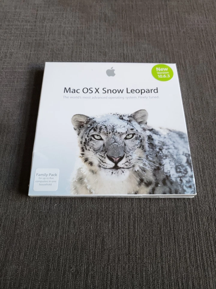 Apple Mac OS X v.10.6 Snow Leopard for Intel-Based Mac (MC223Z/A) New Sealed! - Image 1 of 4