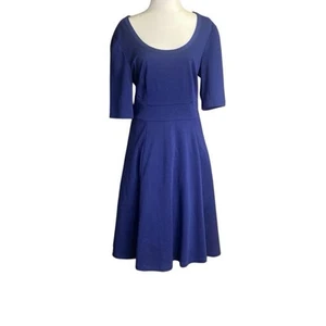 CONNECTED APPAREL Womens Navy Blue Midi Party Fit Flare A Line Dress Size 16 - Picture 1 of 6