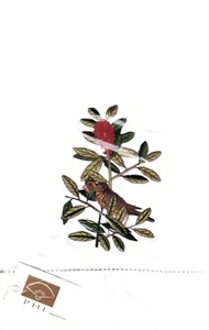 Catesby Embroidered Brown Thasher Tea or Guest Towels - Set of 2 - Picture 1 of 1