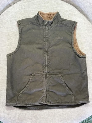 Red Head Brand Co Vest Mens Large Brown Sherpa Lined Canvas Outdoors Work - Image 1 of 4