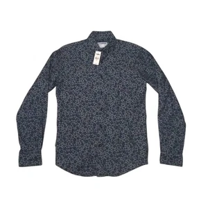 Express Herren XS Slim Hemd NEU mit Etikett Blumen Knopfleiste Langarm - Bild 1 von 9