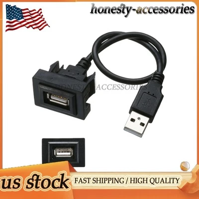 NEW For Toyota Car Dashboard Flush Mount Male to Female Extension USB Cable - Image 1 of 4