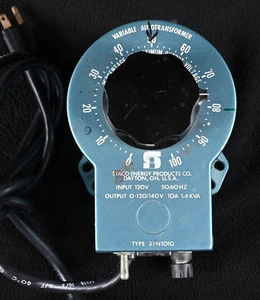 Autotransformador Variable Energía STACO 3PN1010 Entrada 120V Salida 0-120/140V FUNCIONA - Imagen 1 de 6