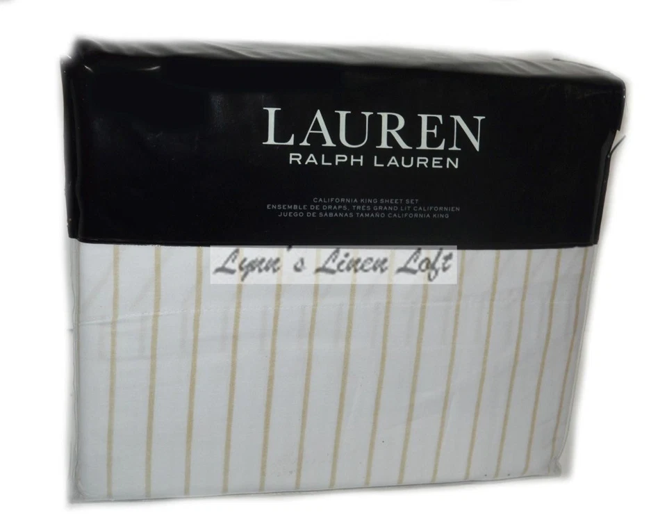 Lauren Ralph Lauren California King Sheet Set Spencer Solid Navy