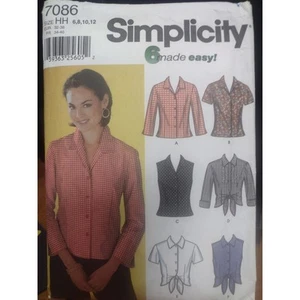 Simplicity Pattern 7086 Misses' Shirts (2002) - Picture 1 of 2