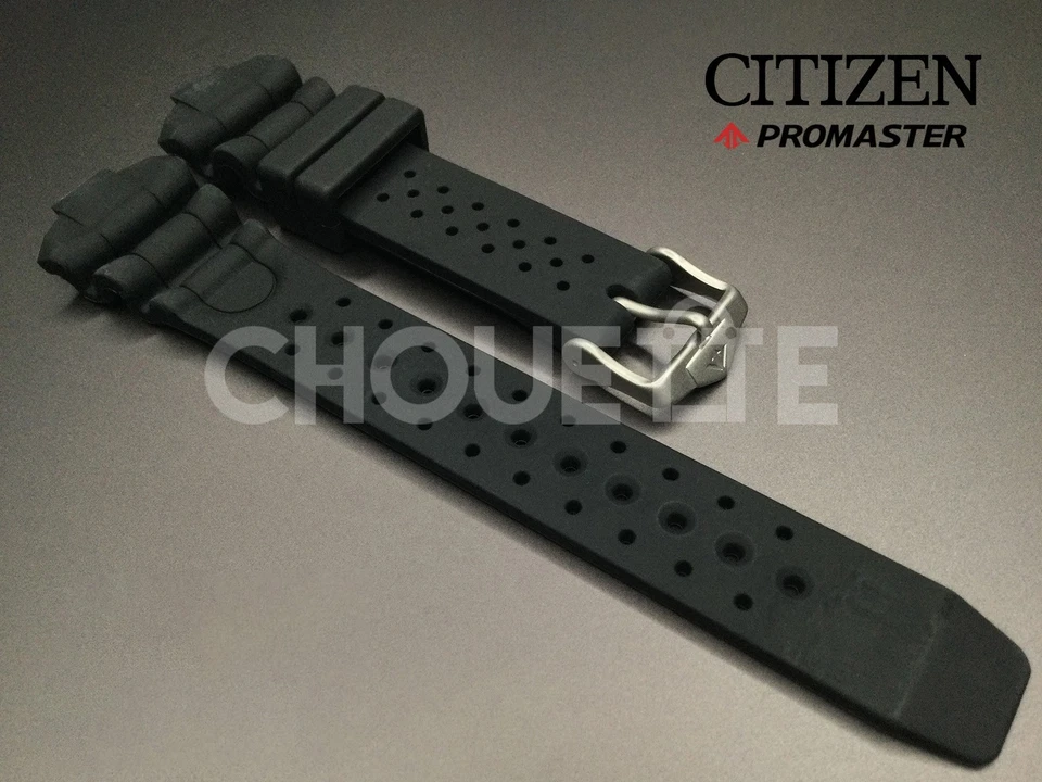 Genuine Citizen 59-g0243 Watch Band Strap Replacement 16mm Black Rubber