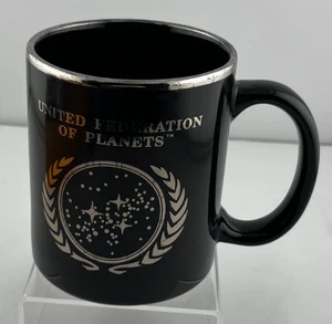 Star Trek United Federation of Planets Becher Kaffeetasse schwarz silber - Bild 1 von 6