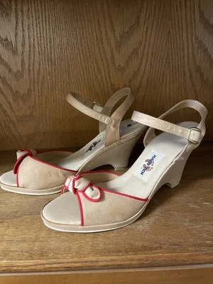 Zapatos de sandalia de cuña Hang Ten vintage raros años 70’s Foto 1 de 4