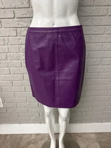 Minifalda de cuero morado Newport News de colección para mujer talla 10 - Imagen 1 de 5