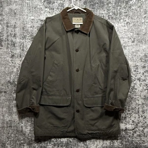 Vtg LL Bean Chore Coat Mens M Classic Barn Jacket Quilt Lined Corduroy Collar - Picture 1 of 22