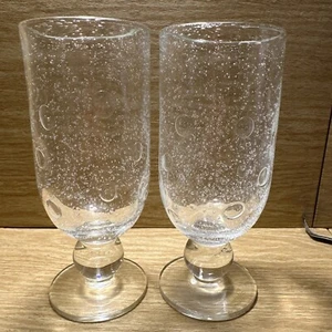 Southern Living at Home BELLA LUNA 12oz Large Water Goblets Glasses Bubbles 7" - Picture 1 of 10