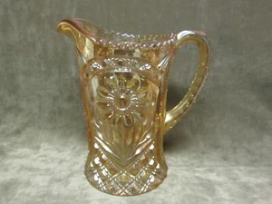 1960's Imperial Glass Rubigold Marigold Carnival #678 Mayflower Water Pitcher - Picture 1 of 6