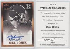 2021 Leaf Memories 1960 Base Bronze Spectrum /99 Mac Jones Rookie Auto RC