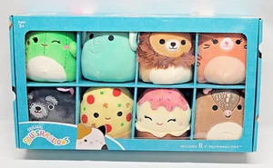 SET 8 Squishmallow 5" Cactus Elefante Pizza-Fetta Gatto Armadillo Sundae Tiger - Foto 1 di 2
