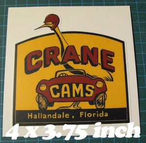 VINTAGE CRANE CAMS - VINYL DECAL STICKER - RACING PERFORMANCE CAM - DRAG - NHRA - Picture 1 of 2