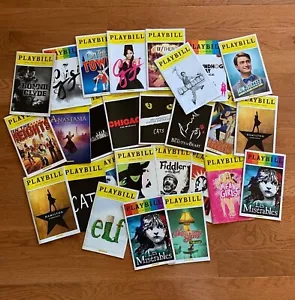 FÜNFZIG zufällig ausgewählte Broadway & Off Broadway Theaterstücke/Musical Spielzettel Posten - Bild 1 von 1