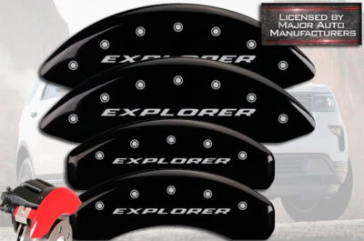 Черные передние + задние крышки суппортов тормозных дисков MGP 2011-2019 Ford «Explorer» HD 4p - Изображение 1 из 4