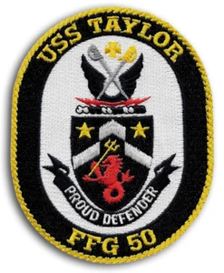US Navy FFG-50 USS TAYLOR Guided Missile Frigate Ship Crest Patch - Bild 1 von 1