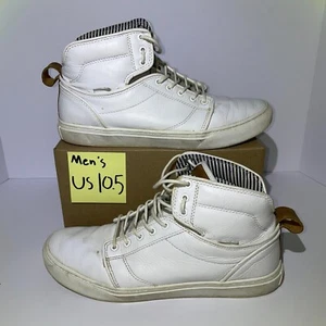 Men's Van's OTW Sneakers Size 10.5 Leather Hightops White VN-0KX05PL - Picture 1 of 6