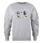 Disney Womens Sweatshirt Mickey & Minnie Mouse Cross Stitch S-xl Official