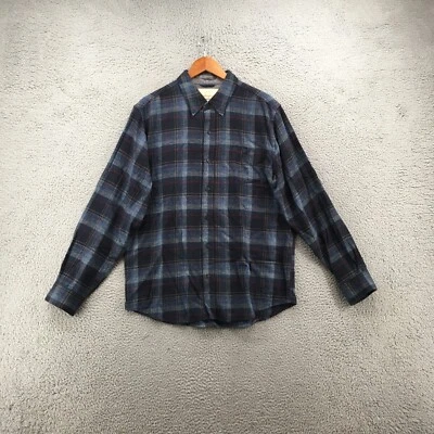 Weatherproof Vintage Button-Down Long Sleeve Shirt Mens Large Plaid Blue Cotton - Image 1 of 4