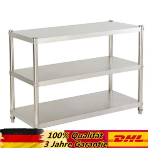 30kg 80x40cm Küchen Edelstahl Arbeitstisch Edelstahltisch Zerlegetisch Gastro - Bild 1 von 19
