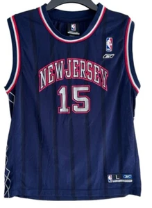 Reebok New Jersey Nets NBA Jersey, 15 Carter, Vest Top Sleeveless, Kids / Womens - Picture 1 of 11
