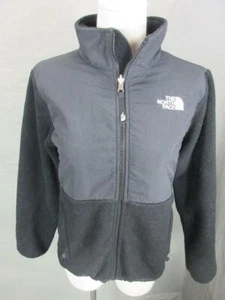 THE NORTH FACE SIZE L(14-16)GIRL BLACK FULL ZIP NO HOOD NYLON FLEECE JACKET T359 - Picture 1 of 8