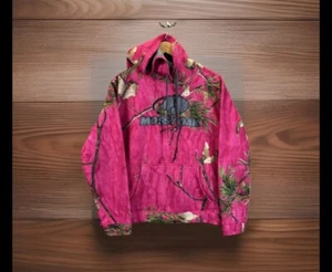 Mossy Oak Hoodie Sweatshirt W’s 2XL XXL 20 Pink Camo Camouflage Pullover Logo - Picture 1 of 18